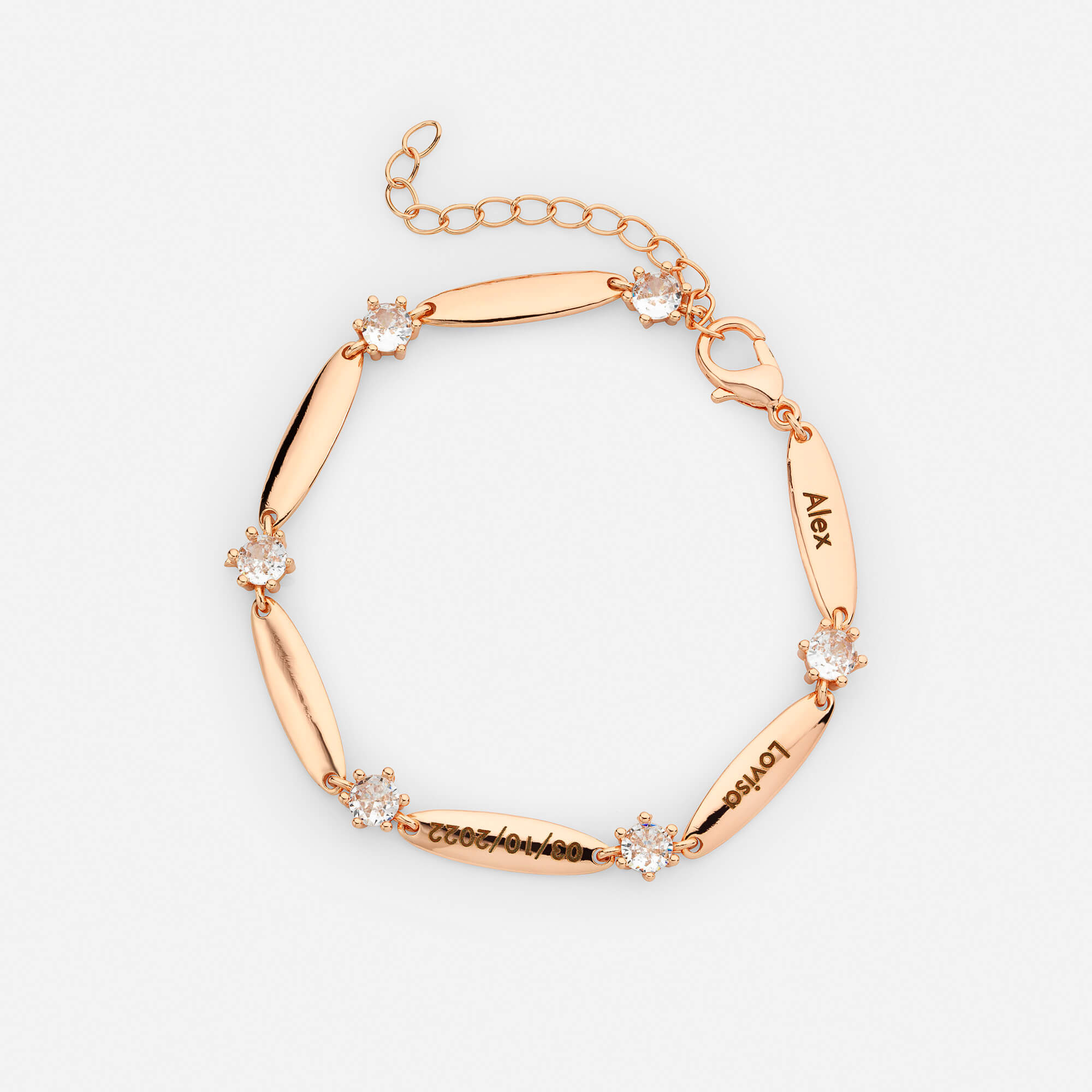 Personalized Bars Crystal Bracelet