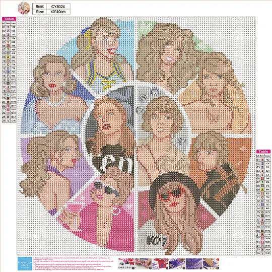 Taylor Swift Handmade DIY art diamond painting40×40