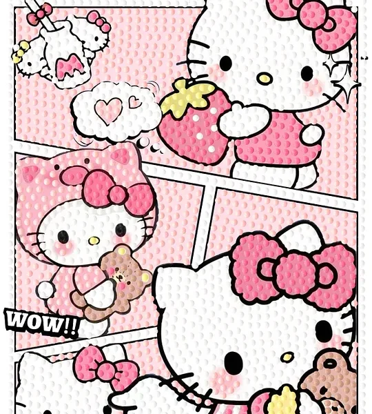 Kitty Children's Cartoon Diamond Painting 17×22